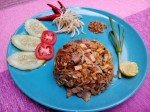 Nouilles sautées à la mode Thaïe.         